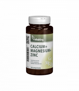 Calciu Magneziu cu Zinc, 100cpr - Vitaking