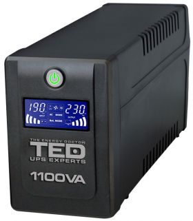 UPS TED Line Interactive 1100VA/600W, display LCD, 4x Schuko