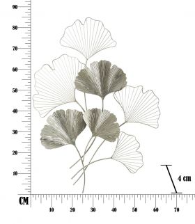 Decoratiune de perete 3D Goxy, Mauro Ferretti, 62x86 cm, fier, argintiu
