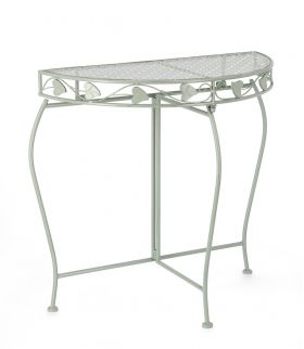 Consola Harriet, Bizzotto, 75 x 36 x 75 cm, otel, verde sage