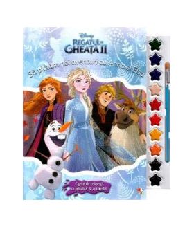 Disney Regatul de gheata II. Sa pictam noi aventuri cu Anna si Elsa. Carte de colorat