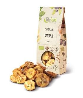 Banane uscate raw, eco-bio, 100g - Lifefood