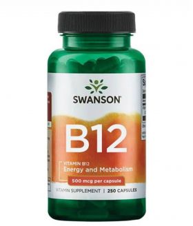 Ciancobalamina (Vitamina B12), 500 mcg, 250 capsule, Swanson