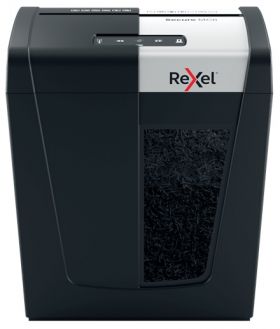 Distrugator Documente Manual Rexel Secure Mc6, P5, Micro-cut, 6 Coli, 18l, Negru-argintiu