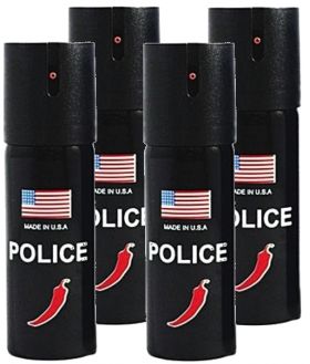 4 X Spray POLICE paralizant de buzunar cu Chilli