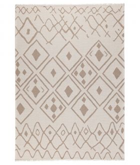 Covor, 21645A , 125x180 cm, Bumbac, Crema / nurca