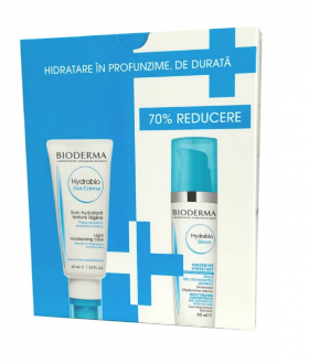 BIODERMA HYDRABIO GEL CREMA 40ML + SER 40ML 70% REDUCERE LA AL 2-LEA PRODUS