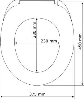 Capac de toaleta cu sistem automat de coborare, Wenko, Premium Ottana, 37.5 x 44.5 cm, duroplast, alb