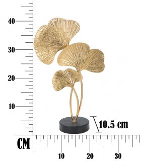 Decoratiune Foglie, Mauro Ferretti, 24.5x10.5x40.5 cm, fier, auriu