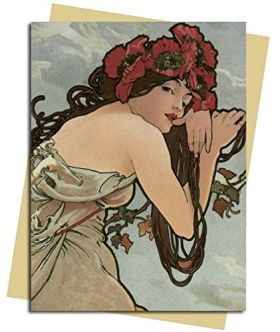 Felicitare - Summer by Alphonse Mucha | Flame Tree Publishing