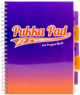 Caiet A4 matematica, cu spirala - Project Book - Mov | Pukka Pad