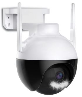 Camera inteligenta de Supraveghere cu Unghi Wide HD 4MP Rotunda Alba