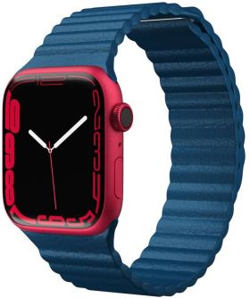 NextOne Leather Loop pentru Apple Watch 42/44/45mm Denim Blue