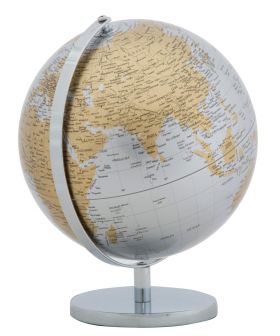 Decoratiune luminoasa Globe Silver, Mauro Ferretti, Ø25x34 cm, argintiu