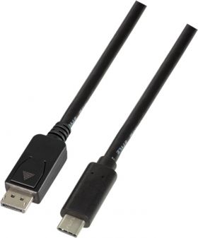 Cablu video Logilink USB Male tip C - DisplayPort v1.2 Male, 1.8m, negru