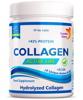 Collagen pulbere Active Life 10000mg, 300g, Swedish Nutra