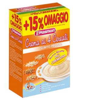 Crema de 4 cereale, +4 luni, 230g - Plasmon