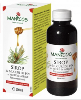 Sirop de muguri de pin cu miere 200ml - Manicos
