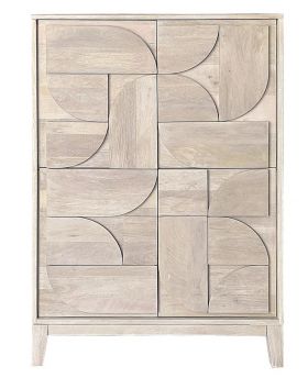 Bufet inferior Archita, Bizzotto, 85 x 42 x 123 cm, lemn de mango/MDF