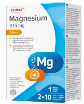 Dr. Max Magneziu 375mg, 20 comprimate efervescente