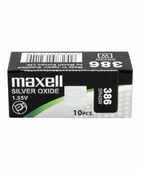 baterie ceas maxell sr43w v386 ag12 1.55v, oxid de argint, 10buc/cutie