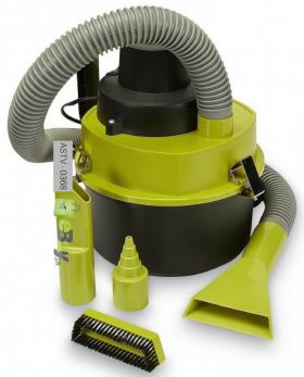 Aspirator Auto 12v Rotund Turbo Verde pentru Murdarie Umeda si Uscata