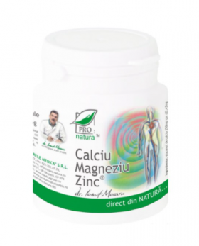 Calciu Magneziu si Zinc, 30cps si 150cps - MEDICA 30 capsule