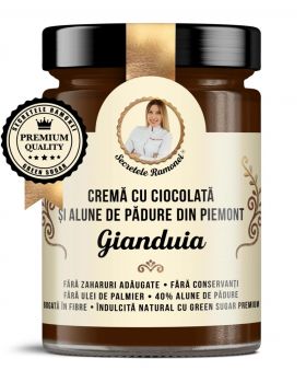 Crema de ciocolata cu alune de padure din Piemont Secretele Ramonei, 350g, Laboratoarele Remedia