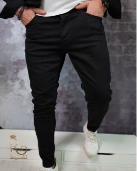 Blugi de bărbați, Slim Fit, elastici si conici, Negri - BG917