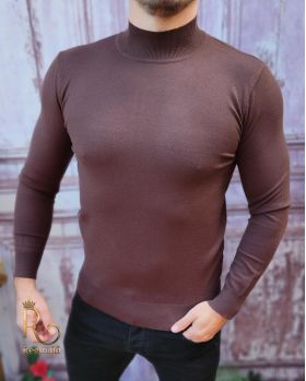 Helanca / Maleta de bărbați, Slim Fit, Maro – BZ244