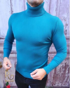 Helanca / Maleta de bărbați, Slim Fit, Bleu – BZ240