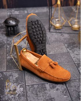 Mocasini casual de bărbați, Piele întoarsă – AD424