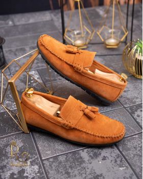 Mocasini casual de bărbați, Piele întoarsă – AD424