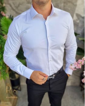 Cămașă alba, de bărbați, PallMen, slim-fit - CR141