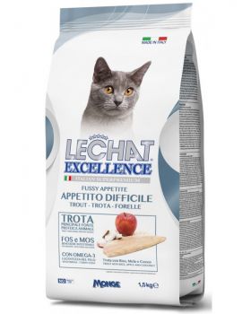 Lechat Excelence hrană uscată pentru Pisici 1,5kg Păstrăv