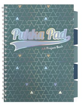 Caiet A4, dictando, cu spirala - Project Book - Verde | Pukka Pad