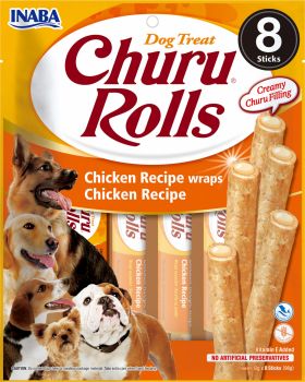 Churu Rolls Recompense gustoase pentru caini cu Pui 8 x 12 g