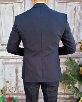 Sacou si vesta de bărbați, Slim Fit, Bleumarin - SC770