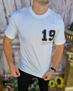 Tricou de bărbați, Slim Fit, Alb cu imprimeu - TR1041