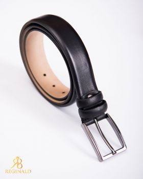 Curea din piele neagra, catarama metalica- CP433