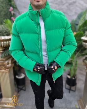 Geaca de bărbați, Verde, Slim-Fit-GC859