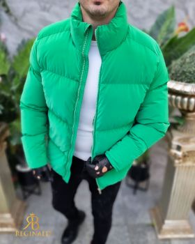 Geaca de bărbați, Verde, Slim-Fit-GC859