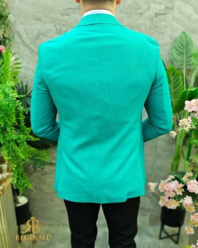 Sacou verde deschis, croiala Slim-Fit - SC865