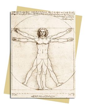 Felicitare - Leonardo Da Vinci - Vitruvian Man | Flame Tree Publishing