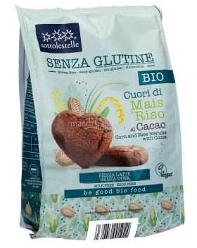 Biscuiti (vegani, fara gluten) cu cacao, eco-bio, 250g, Sottolestelle