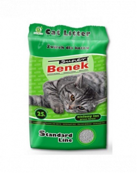 BENEK Super Standard Green Forest nisip pentru litiera, miros de pin 25 L