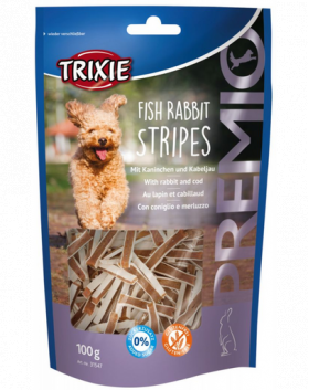 TRIXIE Recompense PREMIO Stripes cu iepure și cod 100g