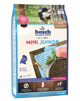 BOSCH Mini Junior Hrana uscata pentru catei de talie mica, cu carne de pasare 3 kg