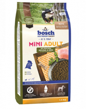 BOSCH Mini Adult Hrana uscata caini talie mica pasare si mei 1 kg