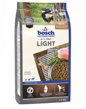 BOSCH Light Hrana uscata caini adulti cu tendinta de ingrare, cu pui si orez 1 kg